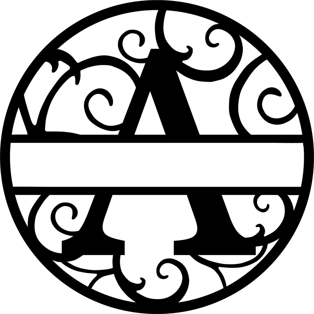 Initial letter monogram with circle outline