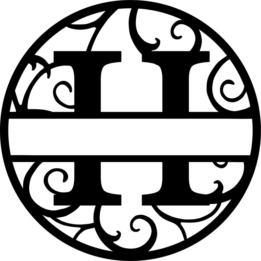 Initial letter monogram with circle outline