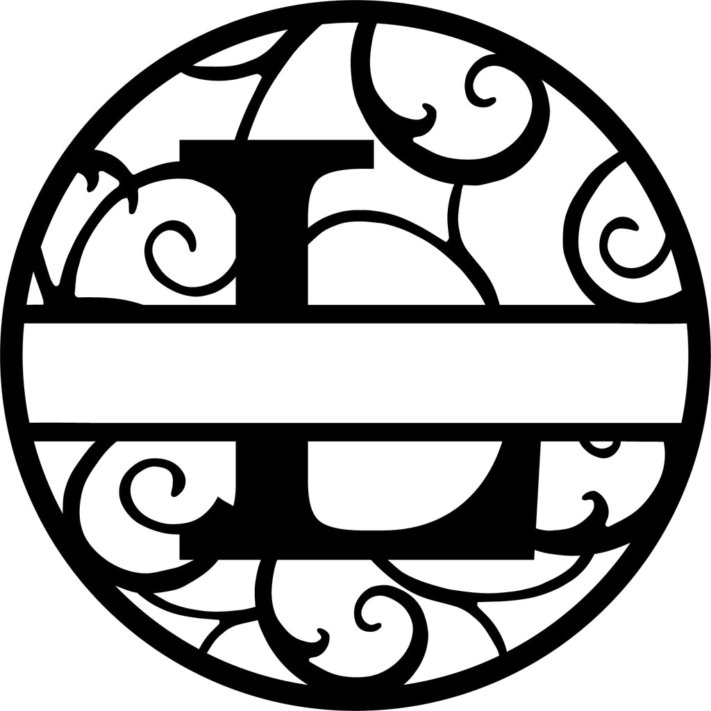 Initial letter monogram with circle outline