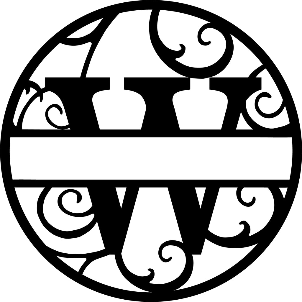 Initial letter monogram with circle outline