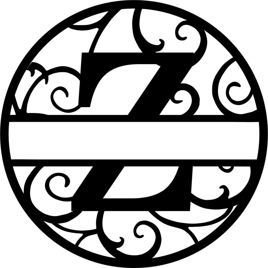 Initial letter monogram with circle outline